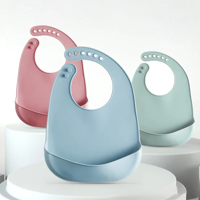 Waterproof Baby Bibs Silicone - 1-3 adet bebek önlüğü ayarlanabilir su