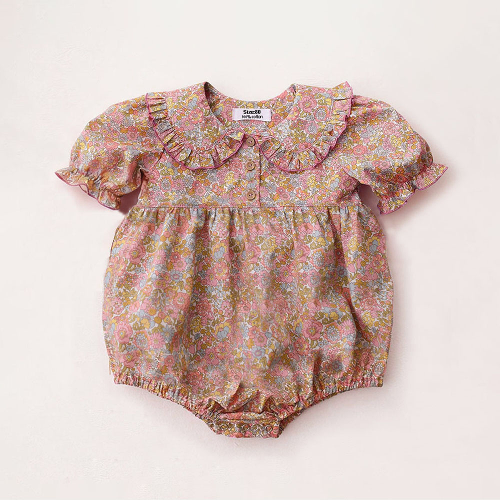 Newborn Baby Girl Romper Floral - Yazlık Yenidoğan Bebek Tek Parça Kıyafet