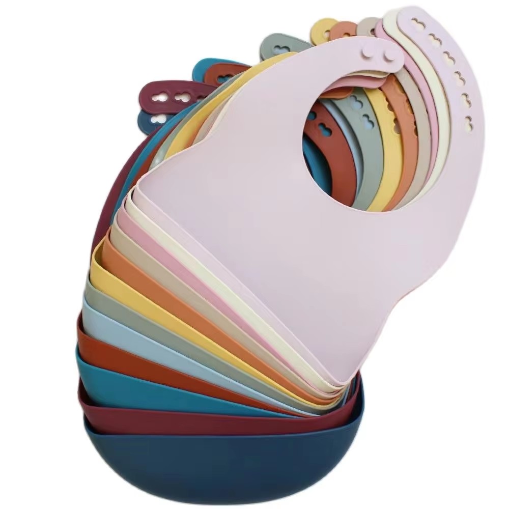 Waterproof Baby Bibs Silicone - Bebek Silikon Tepsi Önlüğü Su Geçirmez