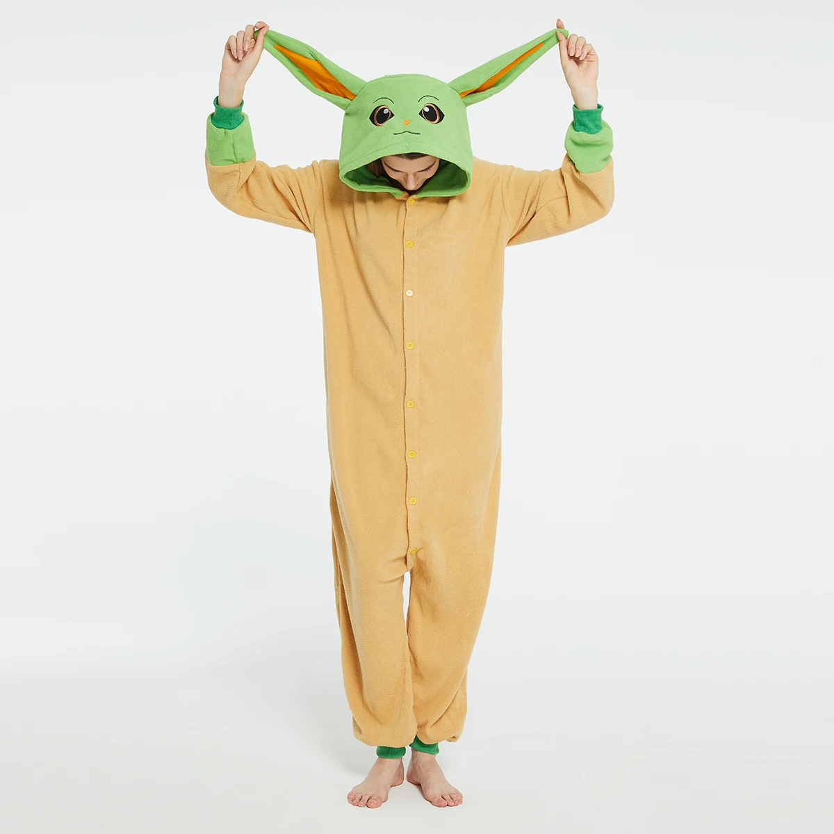 Baby Clothes - Yetişkinler Yoda Bebek Grogu Onesies Cadılar