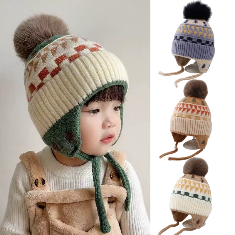 Infant Beanie Hat With Ears - Kulak Koruyucu Bebek Bere Şapkaları, Kulaklıklı