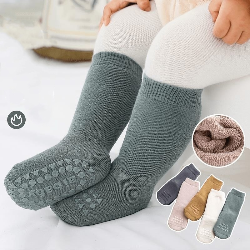 Unisex Baby Socks Non Slip - Kalınlaşmış Çocuklar Kat Çorap Yürümeye Başlayan
