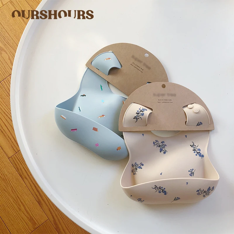 Waterproof Baby Bibs Silicone - Bebek Önlükler Ins Tarzı Baskı Su