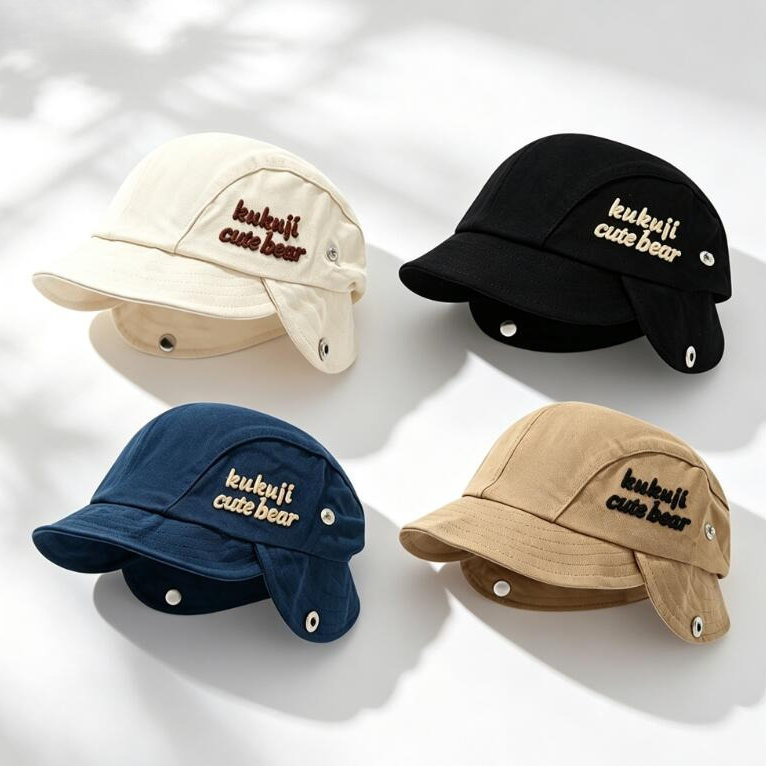 Infant Beanie Hat With Ears - 2026 sonbahar bebek kış kulaklığı şapka