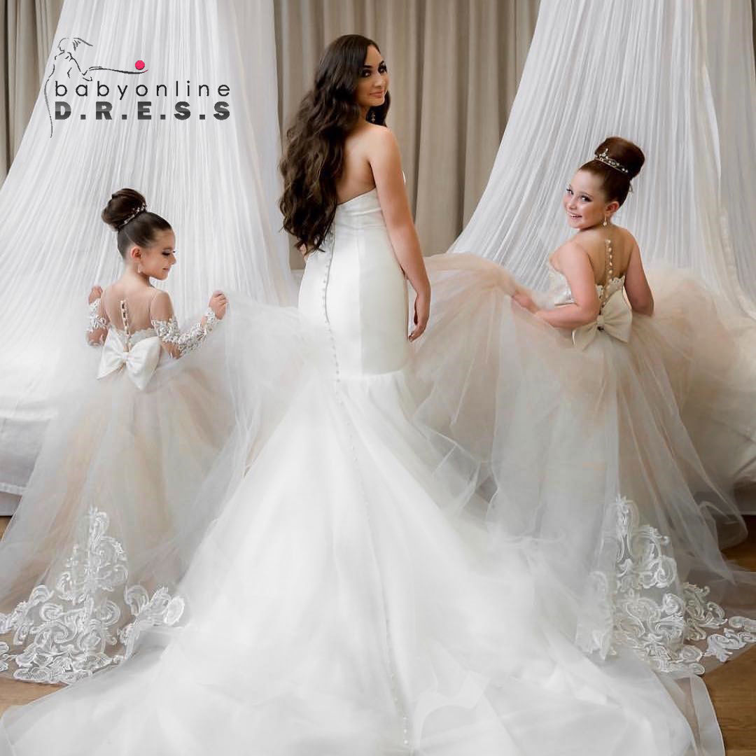 Toddler Girl Tulle Party Dress - 2024 yürüyor dantel tül çiçek kız