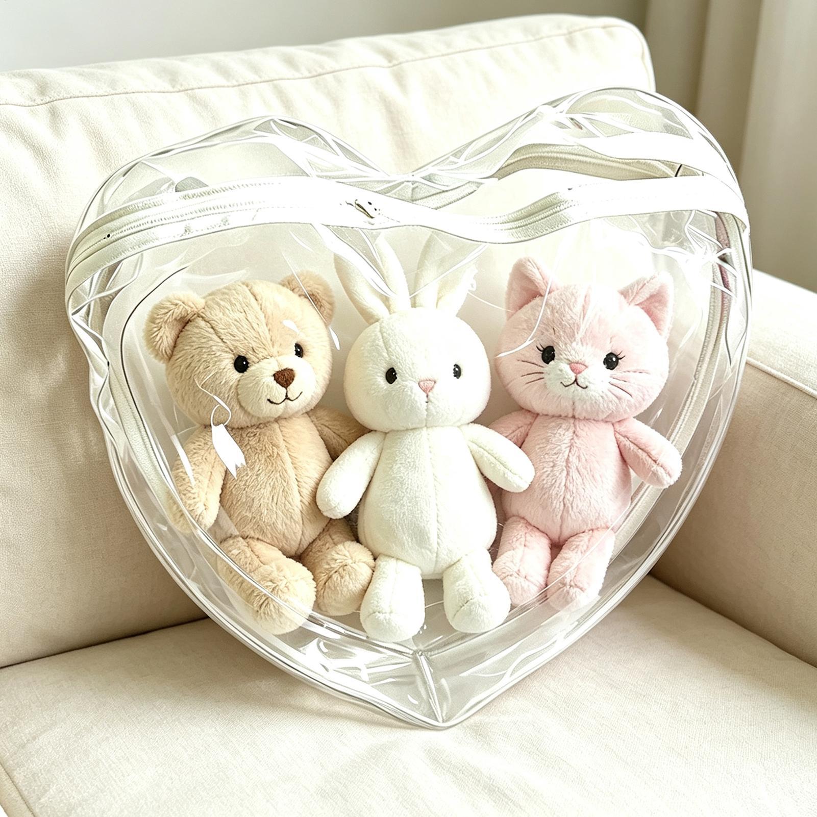 Nursery - Şeffaf Toz Geçirmez Peluş Oyuncak Saklama