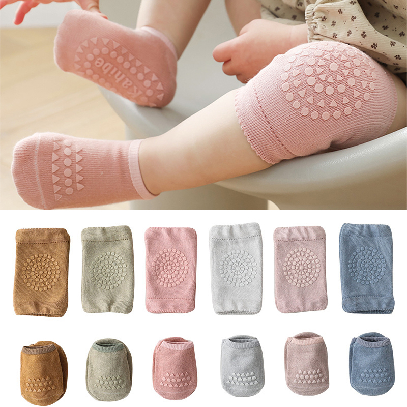 Unisex Baby Socks Non Slip - Güvenlik Bebek Diz Pedleri çorap seti