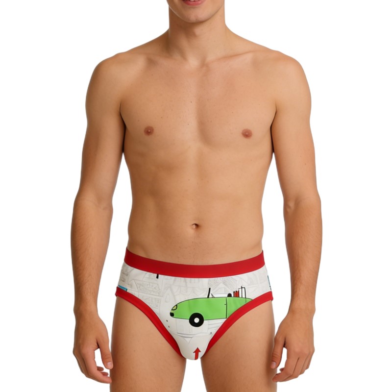 Diapering - Adamın Sevimli Karikatür Desenli Külot İç