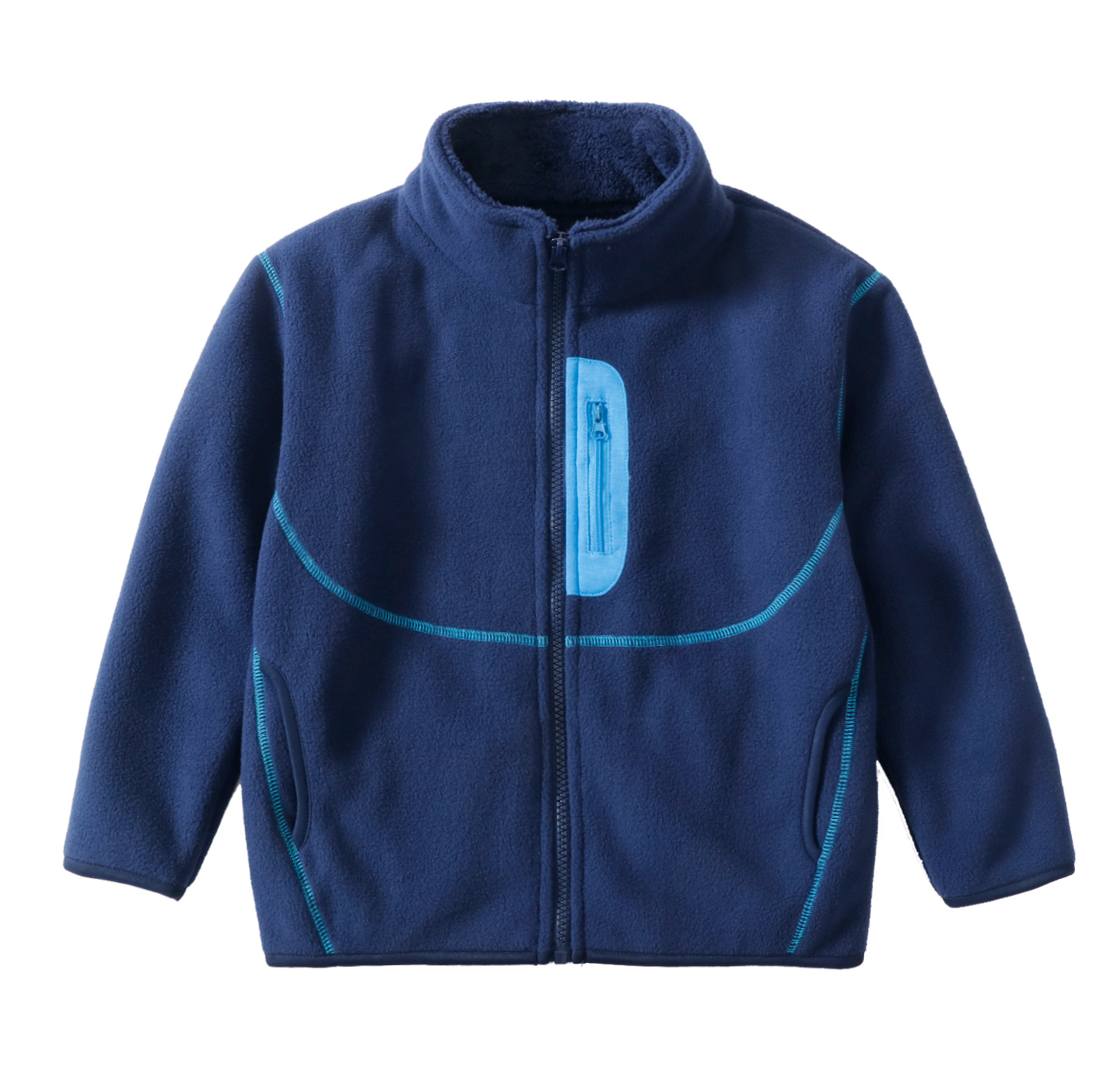 Toddler Boy Winter Fleece Jacket - Erkek Çocuk Kız Çocuk Çift Taraflı