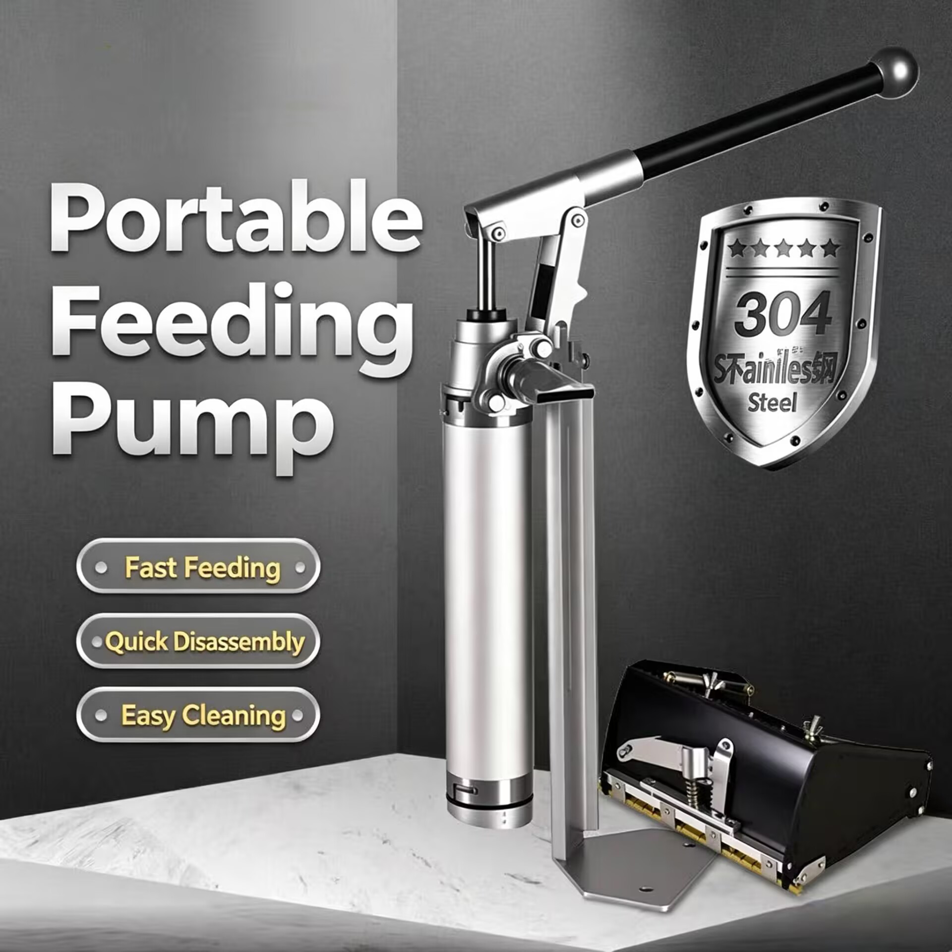 Feeding - Paslanmaz Çelik Manuel Besleme Pompası Emme