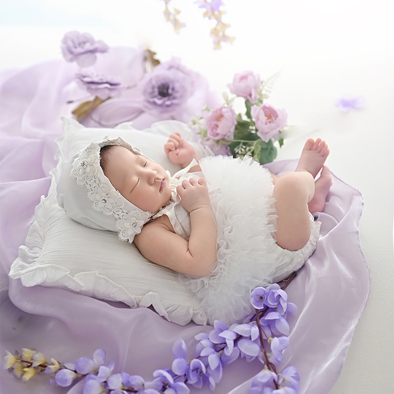 Infant Photography Props Outfit - Yenidoğan Fotoğrafçılığı Kıyafeti Bebek Kız Dantel
