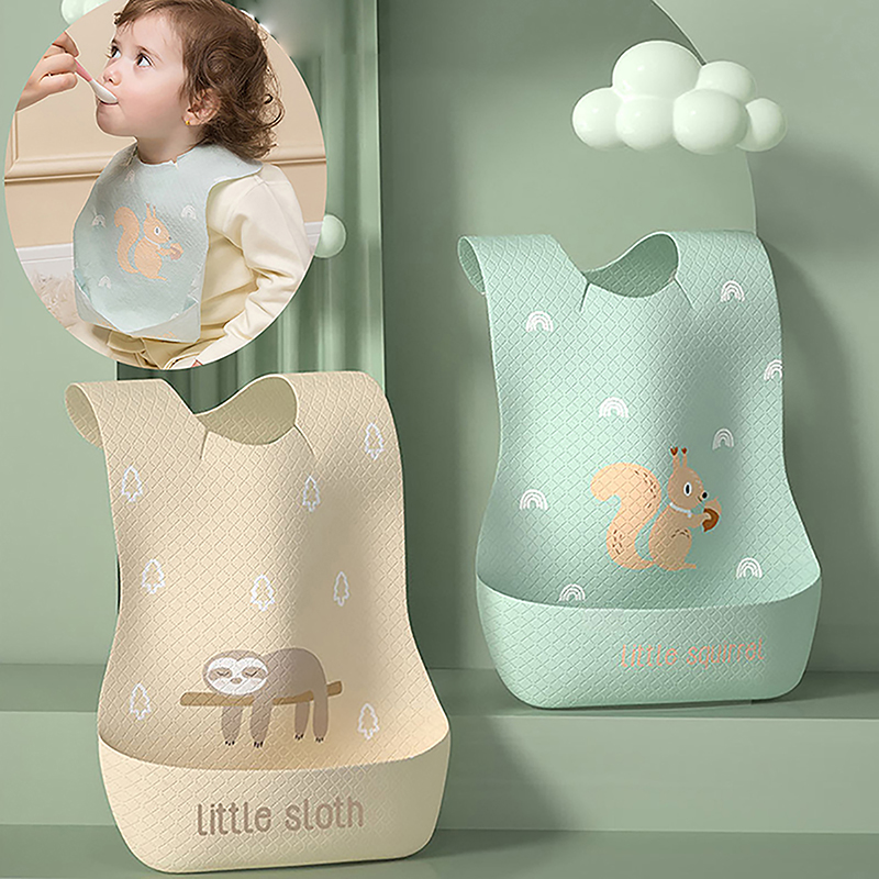 Waterproof Baby Bibs Silicone - Su geçirmez ayarlanabilir gıda besleme kaynağı