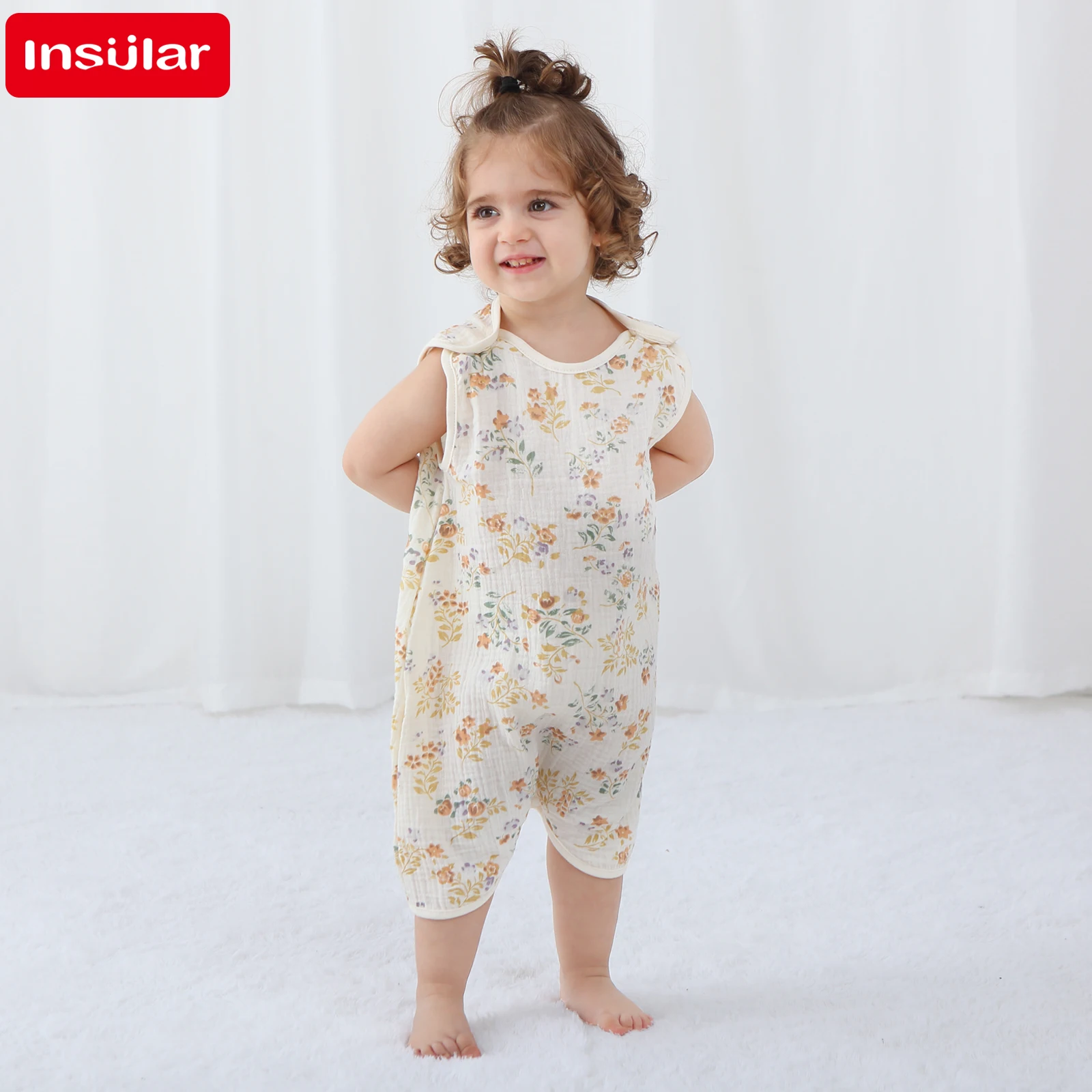Newborn Baby Girl Romper Floral - INSULAR Yenidoğan Bebek Kız Bodysuit Yumuşak