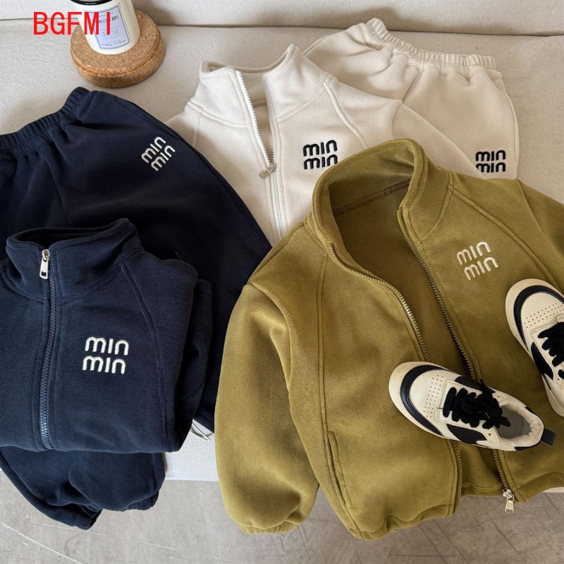 Toddler Boy Winter Fleece Jacket - İlkbahar Sonbahar Rahat Kazak Takım Elbise