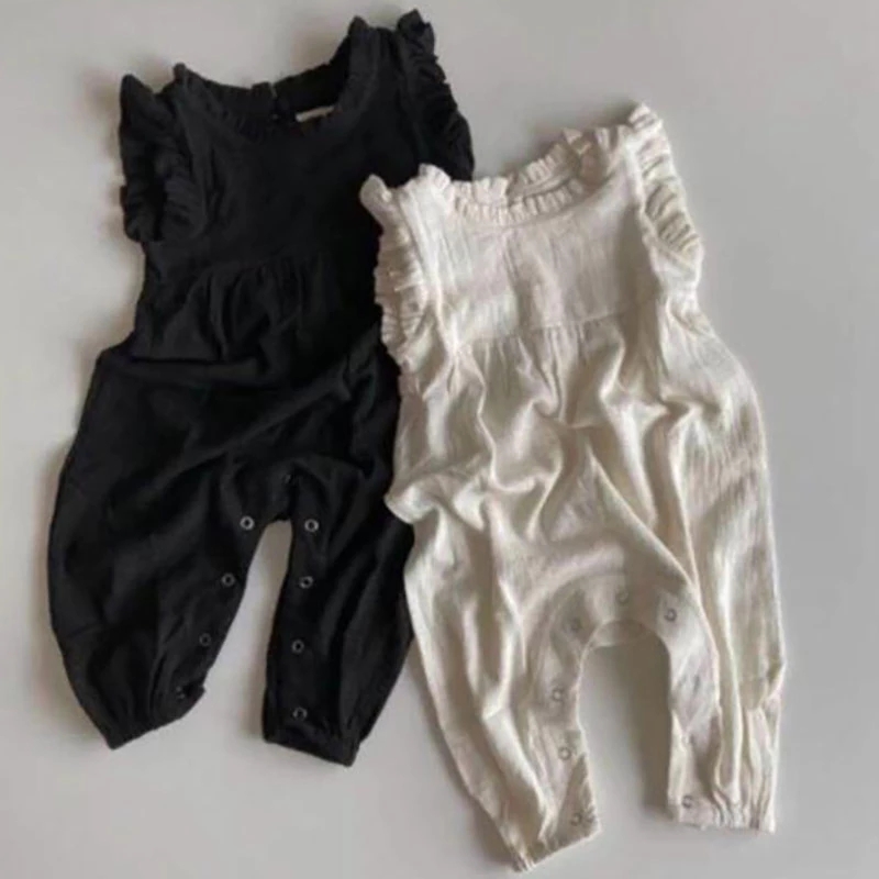 Baby Summer Linen Sleeveless Jumpsuit - MILANCEL yaz bebek tulum kolsuz Toddler