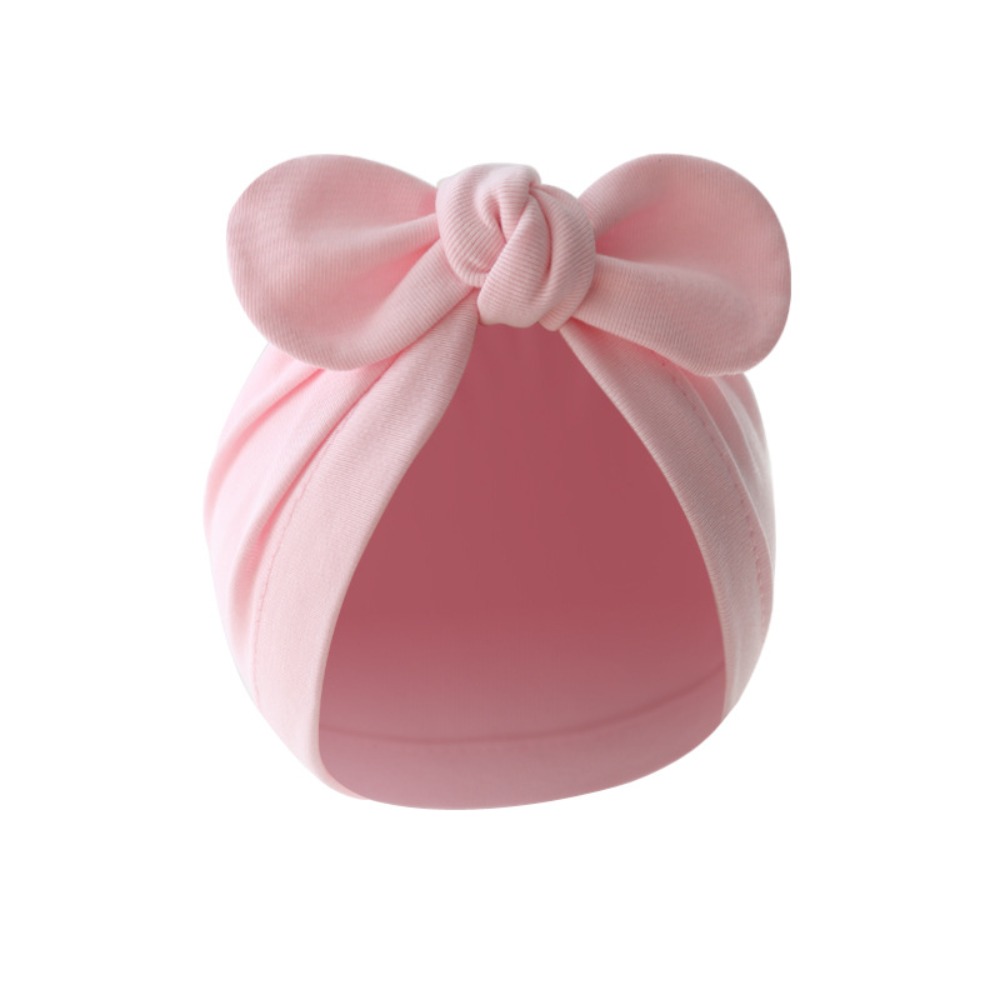 Infant Beanie Hat With Ears - Sevimli Çiçek Düğüm Şapka Pamuk Yumuşak
