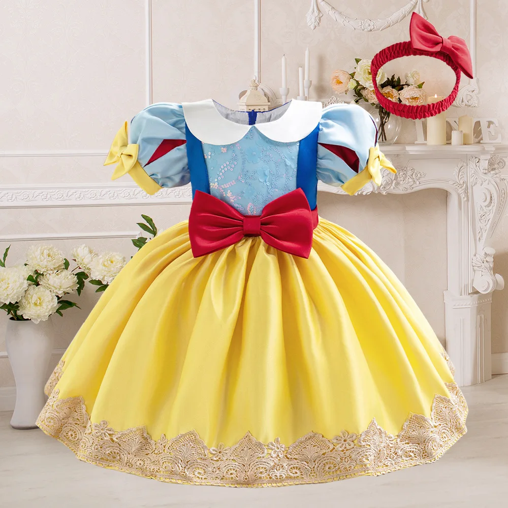Toddler Girl Tulle Party Dress - Sarı Tutu parti elbise kızlar için