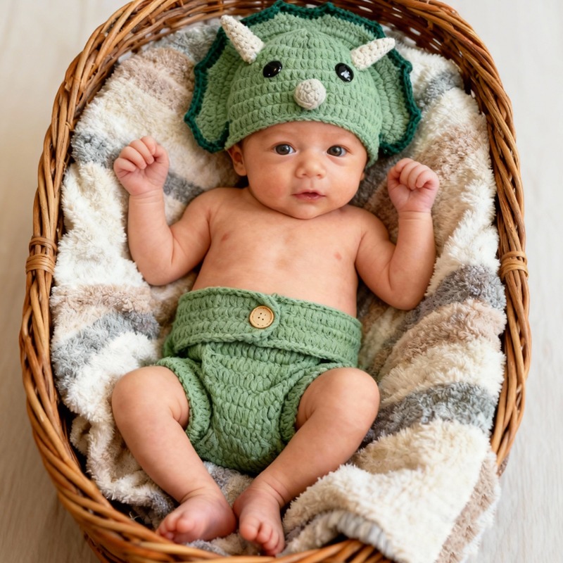 2 adet Tığ Işi Dinozor Yenidoğ - Infant Photography Props Outfit incelemesi ve fiyatı