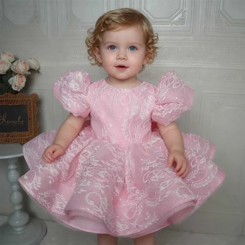 Zarif Pembe Glitter Dantel Yür - Toddler Girl Tulle Party Dress incelemesi ve fiyatı