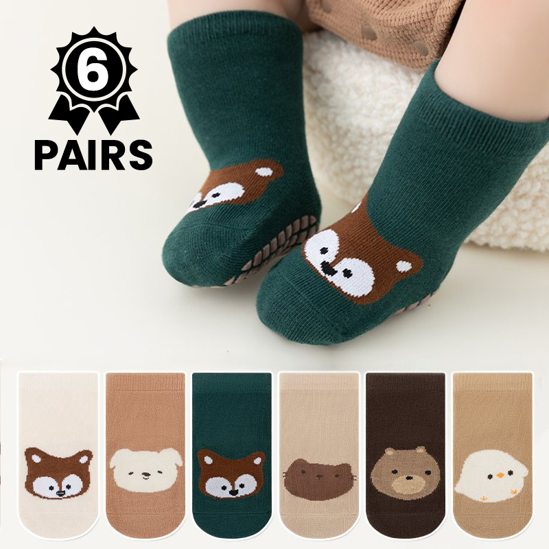 6 Çift Sevimli Karikatür Hayva - Unisex Baby Socks Non Slip incelemesi ve fiyatı
