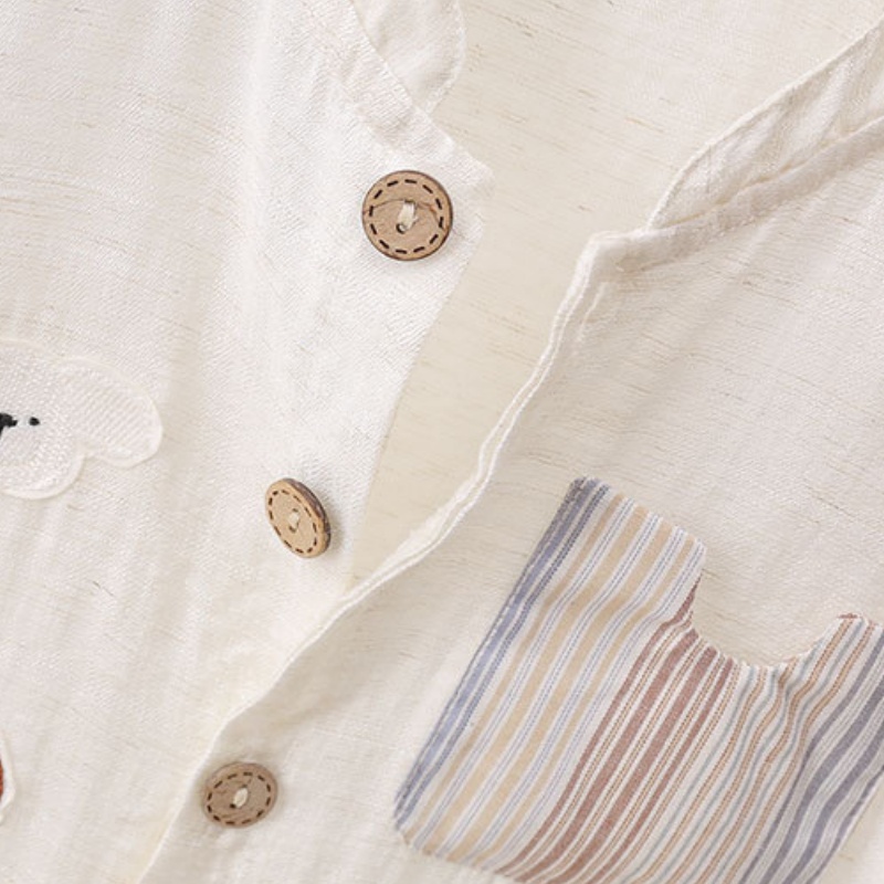2026 Yaz Karikatür Ayı Baskılı - Baby Summer Linen Sleeveless Jumpsuit incelemesi ve fiyatı