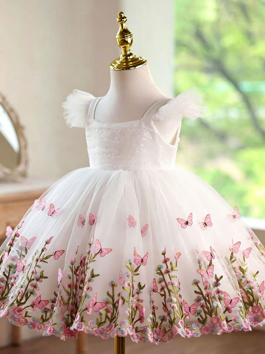 Jill Wish D277 Beyaz Kelebek İ - Toddler Girl Tulle Party Dress incelemesi ve fiyatı