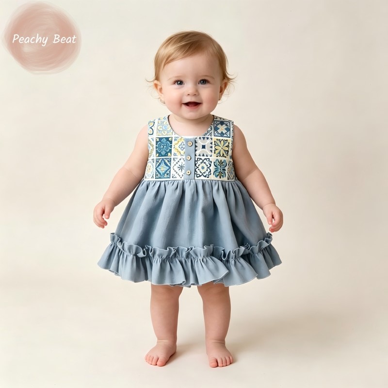 Moda Yenidoğan Bebek Kız Erkek - Baby Summer Linen Sleeveless Jumpsuit incelemesi ve fiyatı