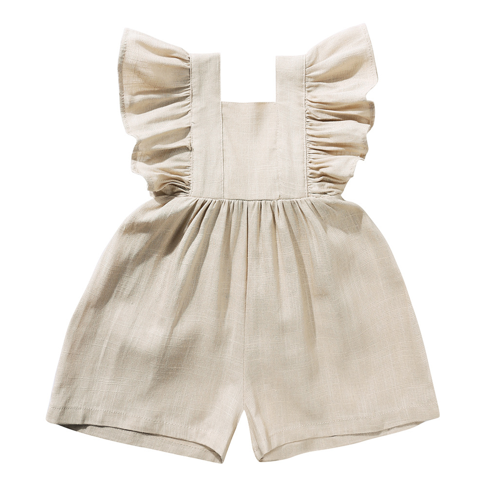 Yazlık Bebek Kıyafetleri Unise - Baby Summer Linen Sleeveless Jumpsuit incelemesi ve fiyatı
