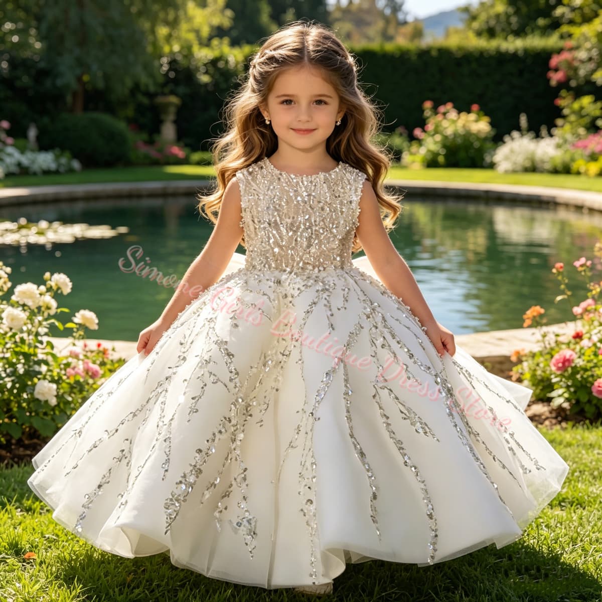 Çiçek Kızı Elbisesi Lüks Boncu - Toddler Girl Tulle Party Dress incelemesi ve fiyatı