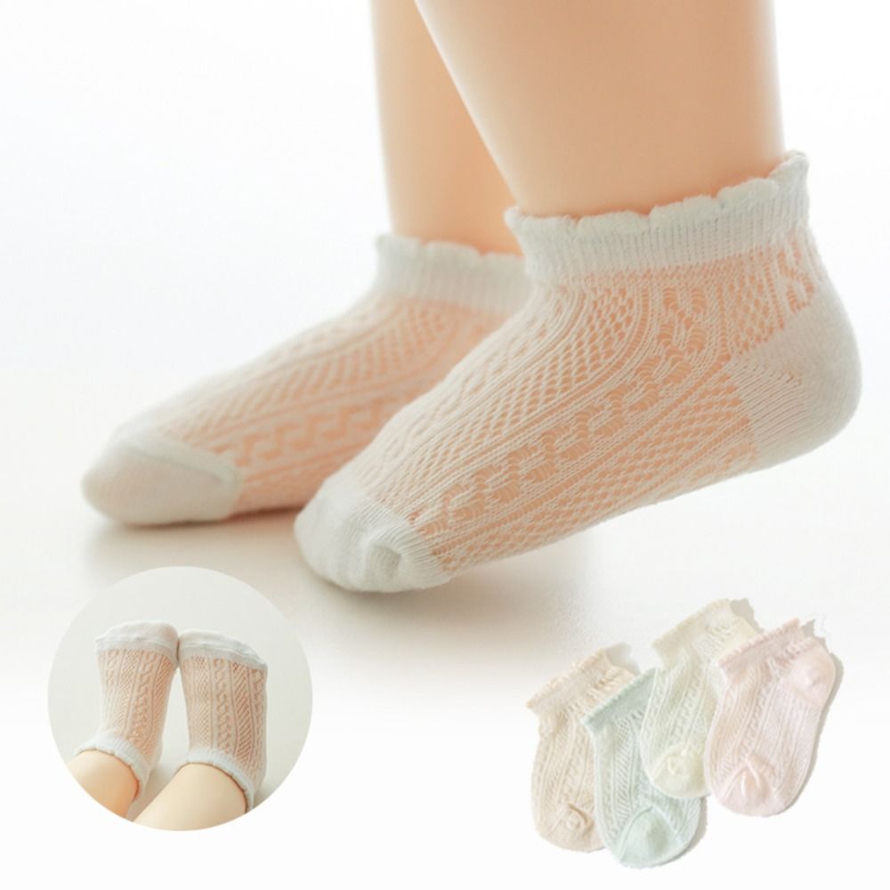 4 çift yeni pamuklu bebek fırf - Unisex Baby Socks Non Slip incelemesi ve fiyatı