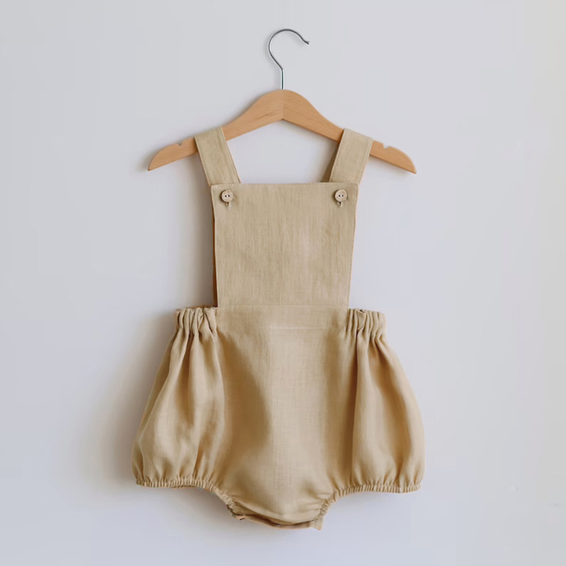 Yenidoğan erkek bebek kız Romp - Baby Summer Linen Sleeveless Jumpsuit incelemesi ve fiyatı